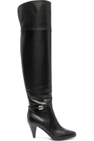 Dolce & Gabbana Over-knee Boots, female, , Size: 5 1/2 US Knee-High Leather Boots, Elegant Design