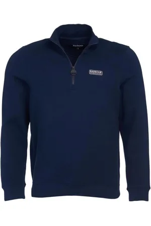 Barbour Sweatshirts, male, , Size: M Essential Half Zip Sweatshirt Navy