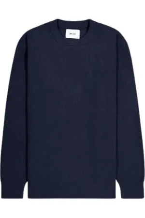 NN.07 Round-neck Knitwear, male, , Size: S Round Neck Ribbed Pullover