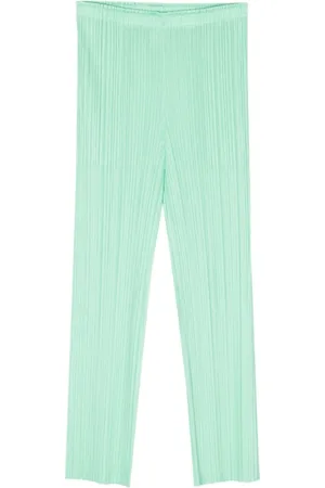 Issey Miyake Straight Trousers, female, , Size: L Stylish Pants for Everyday Wear