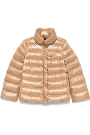 FAY Down Jackets, female, , Size: L Quilted Camel Coat