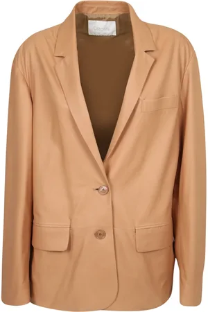 DROME Blazers, female, , Size: M Collared leather jacket