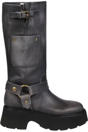 Nº21 High Boots, female, , Size: 9 US Grey Boots