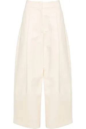STUDIO NICHOLSON Wide Trousers, female, , Size: 2XS Twill Weave Wide Leg Trousers