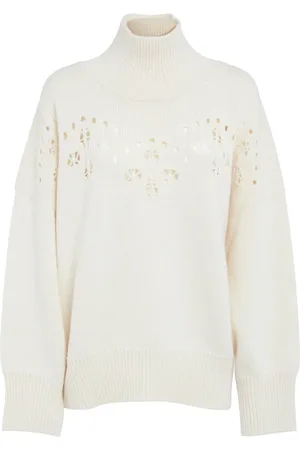 Chloé Turtlenecks, female, , Size: S Wool Sweater with Bishop Sleeves