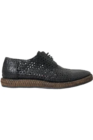 Dolce & Gabbana Laced Shoes, male, , Size: 9 US Woven Goat Leather Derby Shoes