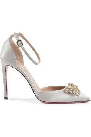 DEE OCLEPPO Pumps, female, , Size: 7 US Crystal Bow Satin Pump Pink Sole