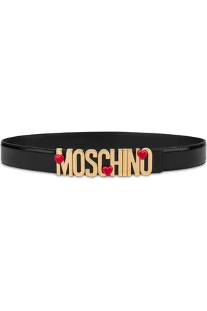 Moschino Belts, female, , Size: S Leather Heart Charm Belt