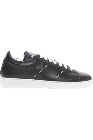 Kiton Sneakers, male, , Size: 11 US Hand-sewn Leather Sneakers with Retro Logo