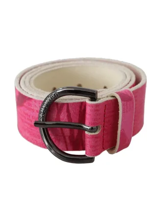 John Galliano Belts, female, , Size: 100 CM Leather Logo Design Belt