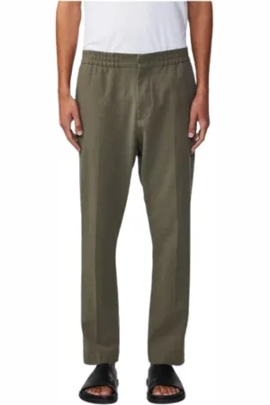 NN.07 Straight Trousers, male, , Size: W31 Cotton Blend Crinkled Trousers