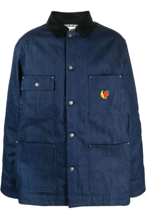 Sky High Farm Light Jackets, male, , Size: M Denim Jacket with Logo Patch