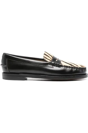 SEBAGO Loafers, female, , Size: 8 1/2 US Leather Zebra Print Sandals