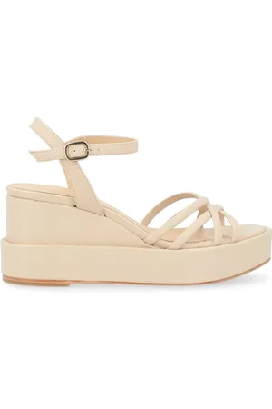 Paloma Barceló Wedges, female, , Size: 6 US Ivory Nappa Wedge Sandal