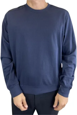 Aspesi Sweatshirts, male, , Size: 2XL Navy Shoulder Detail Sweatshirt