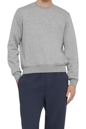 Aspesi Sweatshirts, male, , Size: 2XL Grey Sweater with Chest Letters
