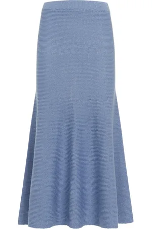 GABRIELA HEARST Midi Skirts, female, , Size: S Light Denim Manni Skirt