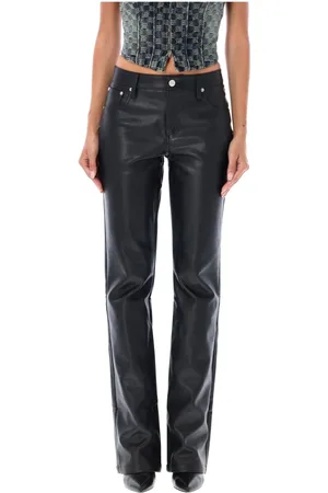 MISBHV Straight Trousers, female, , Size: L Vegan Leather Trousers Aw24