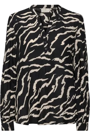 Kaffe Blouses, female, , Size: M Zebra Print Blouse Top & T-Shirt