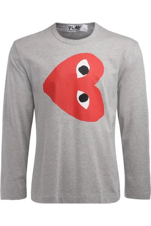 Comme des Garçons Long Sleeve Tops, male, , Size: M Long Sleeve T-Shirt with Reversed Heart