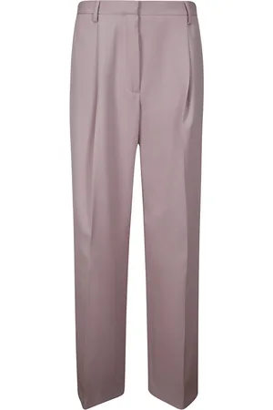 DRIES VAN NOTEN Straight Trousers, female, , Size: L Wide Leg Pleated Trousers
