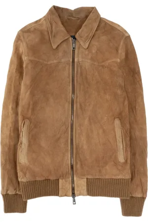 GIORGIO BRATO Bomber Jackets, male, , Size: L Vintage Washed Leather Jacket
