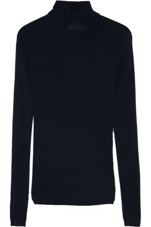 Majestic Turtlenecks, female, , Size: S Navy Merino Wool Turtleneck Sweater