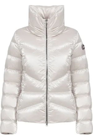 Colmar Down Jackets, female, , Size: XS Shiny Puffer Jacket with High Collar