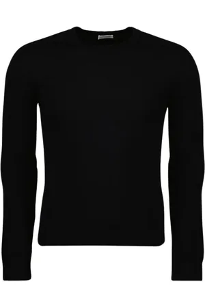 Saint Laurent Round-neck Knitwear, male, , Size: S Cashmere Pullover Sweater