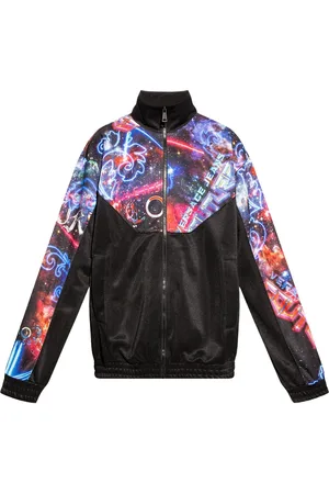 VERSACE Light Jackets, male, , Size: XS Space Motif Track Jacket