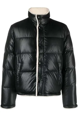 Saint Laurent Down Jackets, male, , Size: M Shearling Lined Puffer Jacket