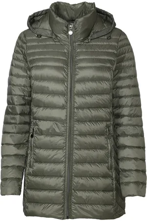 Danwear Down Jackets, female, , Size: 3XL Quilted Light Down Jacket in Hunter