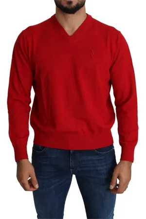 BILLIONAIRE V-neck Knitwear, male, , Size: XL Iconic Wool Embroidered Sweater