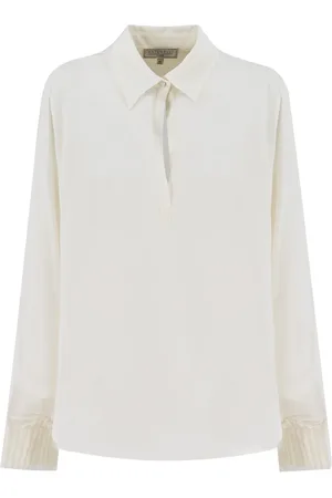ANTONELLI Blouses, female, , Size: XS Silk Shirt with Knitted Cuffs