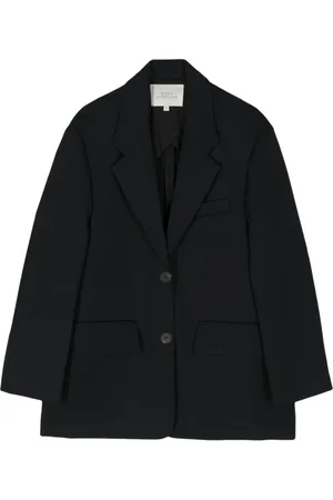 STUDIO NICHOLSON Blazers, female, , Size: XS Navy Blazer with Drop Shoulders