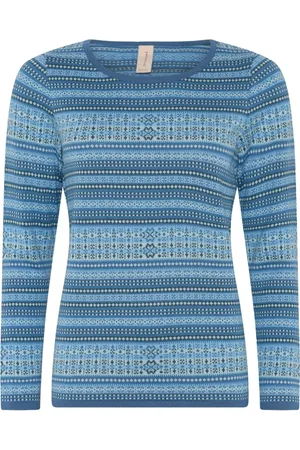 Skovhuus Round-neck Knitwear, female, , Size: M Mini Jaquard Pullover Blouse Indian
