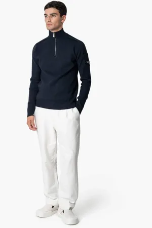 Quotrell Turtlenecks, male, , Size: 2XL Knitted Halfzip Sweater Dark