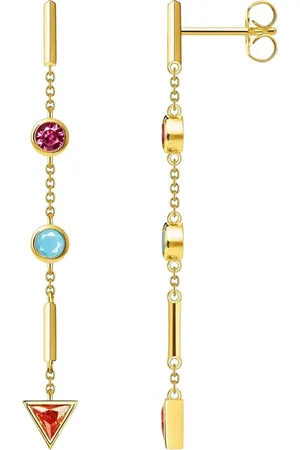 Thomas Sabo Earrings, female, , Size: ONE SIZE Colorful Stone Earrings Gold Multicolor