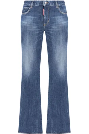 Dsquared2 Flared Jeans, female, , Size: M Navy 5-Pocket Pants
