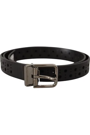 Dolce & Gabbana Belts, unisex, , Size: 90 CM Elegant Leather Belt with Metal Buckle