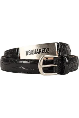 Dsquared2 Belts, male, , Size: 100 CM Crocodile-Effect Leather Belt