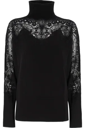 ERMANNO SCERVINO Turtlenecks, female, , Size: S Lace Applique Turtleneck Jumper