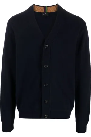 Paul Smith Cardigans, male, , Size: S Merino Wool V-Neck Sweater