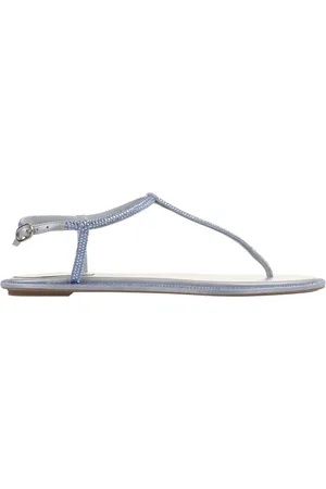 RENE CAOVILLA Flat Sandals, female, , Size: 6 US Jewel Leather Sandals