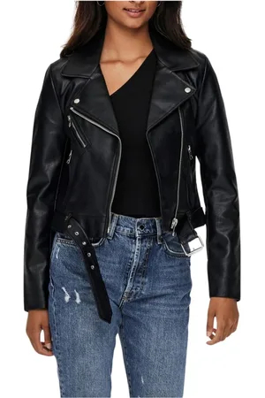 ONLY Light Jackets, female, , Size: M Onlvera Faux Leather Biker CC OTW - 15232135