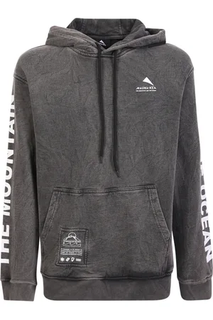 MAUNA KEA Hoodies, male, , Size: L Sporty Grey Sweatshirt with Hood and Logo Print