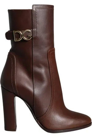 Dolce & Gabbana Heeled Boots, female, , Size: 5 US Leather Mid Calf Boots