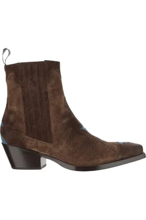 SARTORE Cowboy Boots, female, , Size: 7 1/2 US Suede Boots with Block Heel