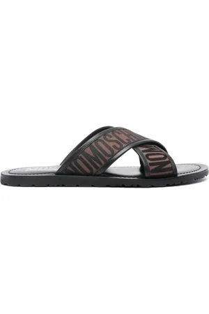 Moschino Sliders, male, , Size: 8 US Leather Sandals