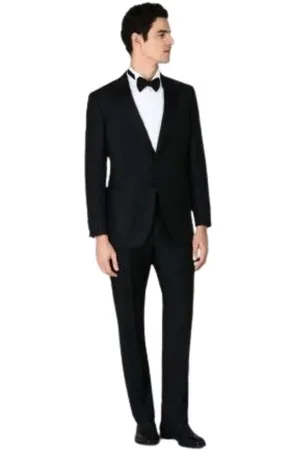 Emporio Armani Single Breasted Suits, male, , Size: S Elegant Single-Breasted Jumpsuit